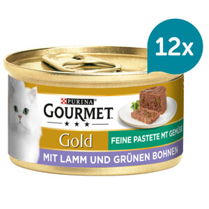 Gourmet Gold jemná paštika s jehněčím masem a zelenými fazolkami 12 × 85 g