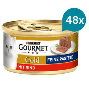 Gourmet Gold jemná paštika s hovězím masem 48 × 85 g