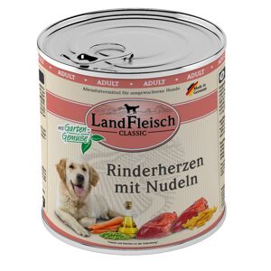 LandFleisch Dog Classic hovězí srdce s nudlemi 6 × 800 g