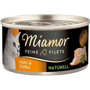 Miamor Feine Filets Naturelle, kuřecí maso a dýně, 80g plechovka 48x80g