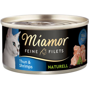 Miamor Fine Filets Naturelle tuňák a krevety 48× 80 g