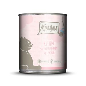 MjAMjAM Kitten – šťavnaté kuře s lososovým olejem 24 × 800 g