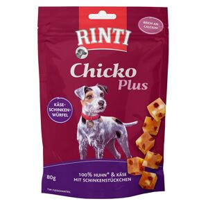 RINTI Chicko Plus, Sýrovo-šunkové kostky 80 g