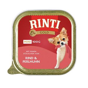 Rinti Gold Mini s jemnými kousky hovězího masa a perličkou 48 × 100 g
